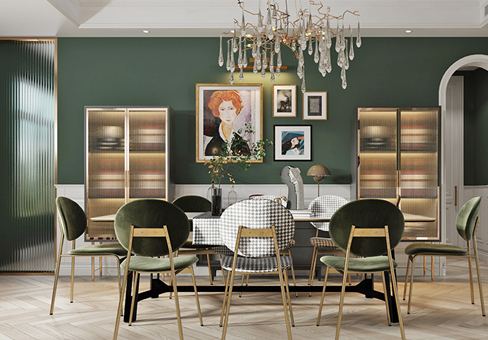 青島美式輕奢效果圖_黃島匯豪觀邸大宅裝修設(shè)計風(fēng)格/報價