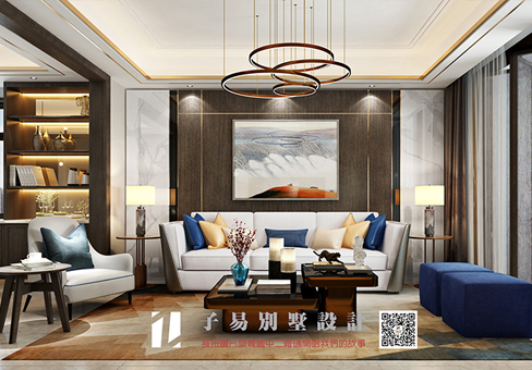 青島新中式效果圖_即墨天泰藍(lán)山別墅裝修設(shè)計風(fēng)格/報價